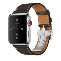 ราคา Apple Watch Series 3 Hermes (GPS + Cellular) Stainless Steel Case with Ebene Barenia Leather Single Tour Deployment Buckle 42mm