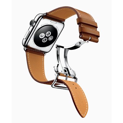Apple Watch Series 3 Hermes (GPS + Cellular) Stainless Steel Case with Fauve Barenia Leather Single Tour Deployment Buckle 42mm