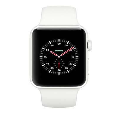 Apple Watch Series 3 Edition (GPS + Cellular) White Ceramic Case with Soft White-Pebble Sport Band 42mm