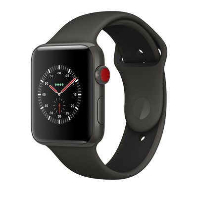 Apple Watch Series 3 Edition (GPS + Cellular) Gray Ceramic Case with Gray-Black Sport Band 38mm
