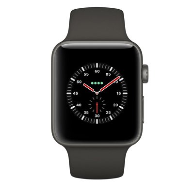Apple Watch Series 3 Edition (GPS + Cellular) Gray Ceramic Case with Gray-Black Sport Band 38mm