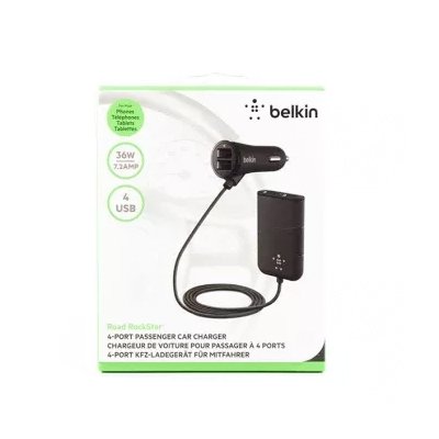 Belkin Road Rockstar 4-Port Passenger Car Charger รุ่น F8M935bt06