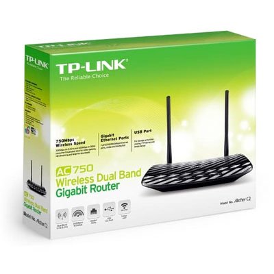 TP-Link AC750 Wireless Dual Band Gigabit Router รุ่น Archer C2