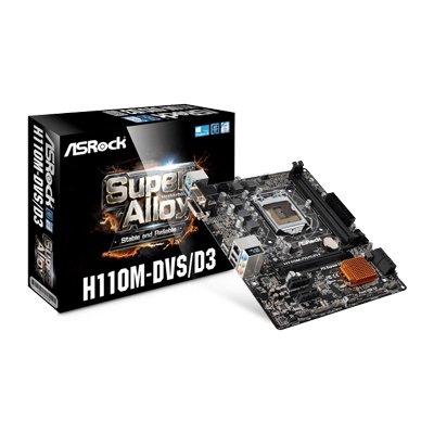 ASRock Super Alloy Motherboard H110M-DVS-D3