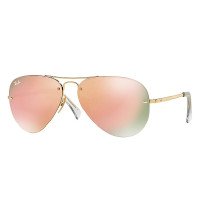 ราคา Ray-Ban Rimless Aviator แว่นกันแดด รุ่น RB3449 001-2Y