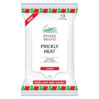 ราคา Snake Brand Prickly Heat Cooling Body Wipes Classic 10sheets (ตรางู ปริกลี่ฮีท คูลลิ่ง บอดี้ ไวพ์ ทิชชู่เย็น คลาสสิค ขนาด 10 แผ่น)