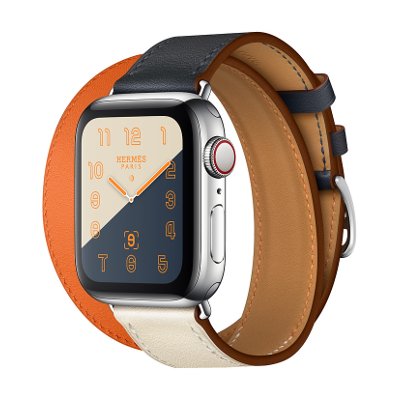 Apple Watch Hermes Series 4 Stainless Steel Case Leather Band GPS + Cellular 40mm