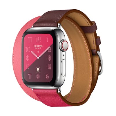Apple Watch Hermes Series 4 Stainless Steel Case Leather Band GPS + Cellular 40mm