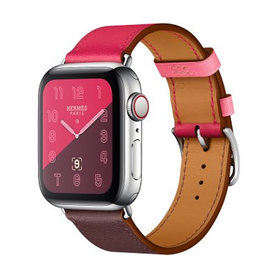 Apple Watch Hermes Series 4 Stainless Steel Case Leather Band GPS + Cellular 40mm