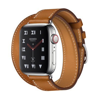 Apple Watch Hermes Series 4 Stainless Steel Case Leather Band GPS + Cellular 40mm