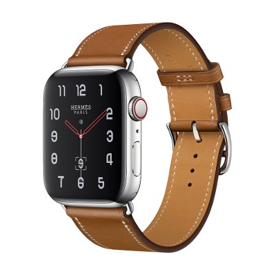Apple Watch Hermes Series 4 Stainless Steel Case Leather Band GPS + Cellular 44mm