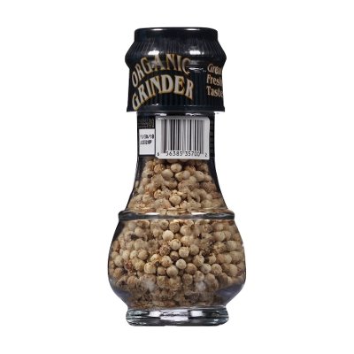 โดรกีเรีย & ออลิเมนทารี่ พริกไทยขาวเม็ดบดออร์แกนิค 45 กรัม (Drogheria & Alimentari Organic Grinder White Peppercorns Mill 1.58 oz 45g)