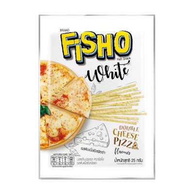 ฟิชโช ไวท์ ปลาเส้นปรุงรส รสดับเบิ้ลชีสพิซซ่า 25 กรัม