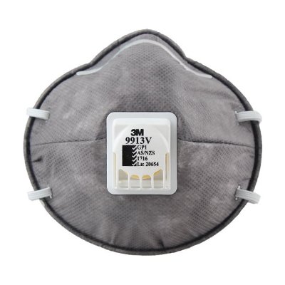 3เอ็ม 9913V มาตรฐาน P1 หน้ากากป้องกันฝุ่นละอองและกลิ่นเจือจาง PM 2.5 (3M 9913V P1 Cupped Particulate Respirator)