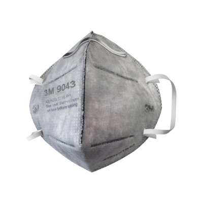 3เอ็ม 9043 มาตรฐาน P1 หน้ากากป้องกันฝุ่นละอองและกลิ่นเจือจาง PM 2.5 (3M 9043 P1 Folded Particulate Respirator)