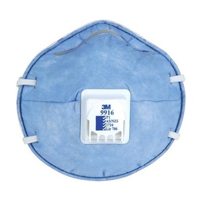 3เอ็ม 9916V มาตรฐาน P1 หน้ากากป้องกันฝุ่นละอองและไอกรดเจือจาง PM 2.5 (3M 9916V P1 Particulate Respirator)