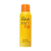 ราคา Mistine Aqua Base Sun Body Spray SPF50 PA+++ 100ml (มิสทีน อะควา เบส ซัน บอดี้ สเปรย์ 100มล.)