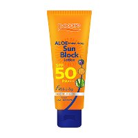 ราคา P.O. Care Aloe Moisturizing Sun Block Lotion SPF50 PA+++ 115ml (พี.โอ.แคร์ อโล มอยส์เจอร์ไรซิ่ง ซัน บล๊อก โลชั่น 115มล.)