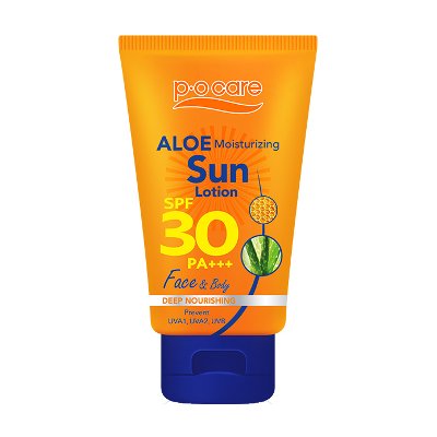 P.O. Care Aloe Moisturizing Sun Lotion SPF30 PA+++ 120ml  (พี.โอ.แคร์ อโล มอยส์เจอร์ไรซิ่ง ซัน โลชั่น 120มล.)