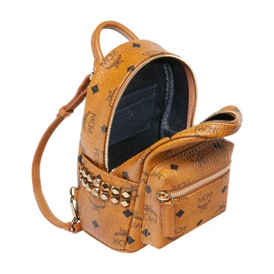 MCM Stark Side Studs Bebe Boo Backpack in Visetos กระเป๋าเป้สะพาย