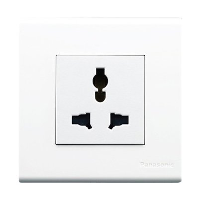 Panasonic Universal Receptacle with Cover เต้ารับไฟฟ้านานาชาติ พร้อมฝา รุ่น WEBP1041W