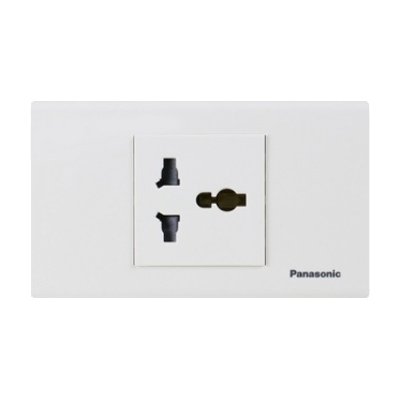 Panasonic Universal Receptacle with Cover เต้ารับไฟฟ้านานาชาติ พร้อมฝา รุ่น WEGP1041W