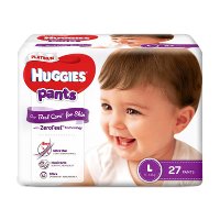 ราคา ฮักกี้ส์ แพลทินัม กางเกงผ้าอ้อมสำเร็จรูป ขนาด L 9-14 กก. 27 ชิ้น (Huggies Platinum Pants Diapers Size L 9-14kg 27pcs)