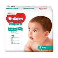 ราคา ฮักกี้ส์ แพลทินัม ผ้าอ้อมแบบเทป ขนาด S 4-8 กก. 82 ชิ้น (Huggies Platinum Tape Diapers Size S 4-8kg 82pcs)