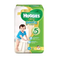 ราคา ฮักกี้ส์ อัลตรา โกลด์ กางเกงผ้าอ้อมสำหรับเด็กผู้ชาย ขนาด L 9-14 กก. 44 ชิ้น (Huggies Ultra Gold Pants Diapers for Boys Size L 9-14kg 44pcs)