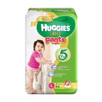 ราคา ฮักกี้ส์ อัลตรา โกลด์ กางเกงผ้าอ้อมสำหรับเด็กผู้หญิง ขนาด L 9-14 กก. 44 ชิ้น (Huggies Ultra Gold Pants Diapers for Girls Size L 9-14kg 44pcs)