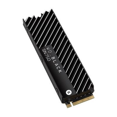 Western Digital WD Black PC SN750 NVMe SSD 1TB (WDS100T3XHC) with Heatsink