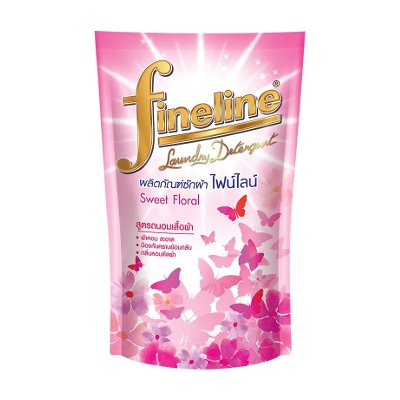 ไฟน์ไลน์ ผลิตภัณฑ์ซักผ้าชนิดน้ำ สูตรสวีทฟลอรัล 750 มล. (Fineline Liquid Detergent Sweet Floral 750ml)