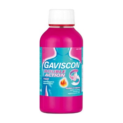 กาวิสคอน ดูอัลแอคชั่น เคลือบหลอดอาหารพร้อมลดกรด ชนิดน้ำ 150 มล. (Gaviscon Dual Action Liquid 150ml)