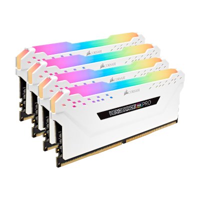 Corsair Vengeance RGB Pro 32GB (4x8GB) DDR4 DRAM 3000MHz C15 Memory Kit CMW32GX4M4C3000C15W