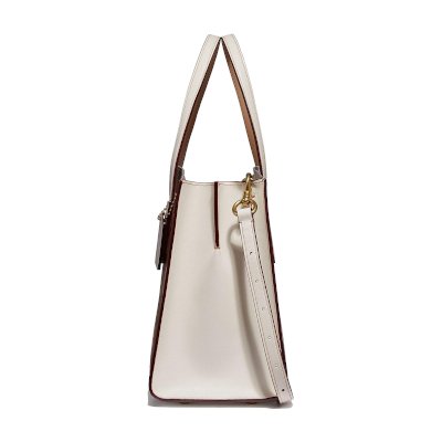 Coach 31667 Charlie Signature Rose Print Carryall Shoulder Bag Tan Chalk กระเป๋าถือ