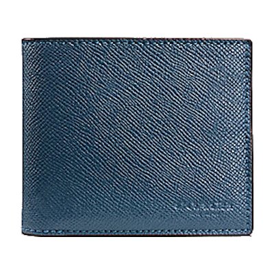 Coach F59112 Compact ID Wallet In Crossgrain Leather กระเป๋าสตางค์