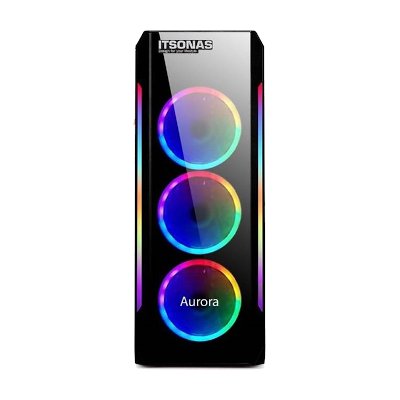 Itsonas Tempered Glass ATX Gaming Case (NP) เคสคอมพิวเตอร์ รุ่น Aurora Shine RGB