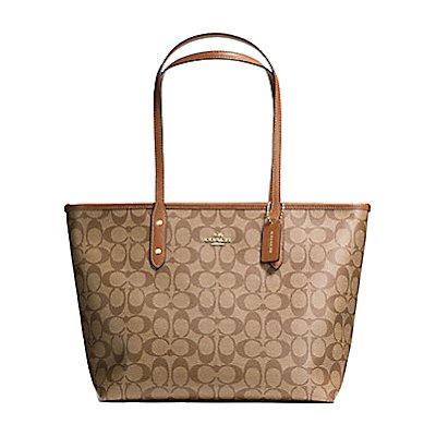 Coach F58292 City Zip Tote in Signature กระเป๋าโท้ท