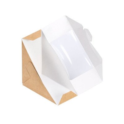 บ็อกซ์เจอร์นี่ กล่องแซนวิช กระดาษคราฟท์ ไซส์เล็ก แพ็ค 50 กล่อง