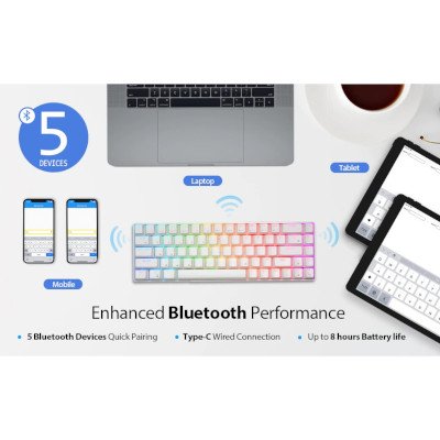 Royal Kludge RK68 RGB Hotswap USB HUB Mechanical Keyborad คีย์บอร์ดเกมมิ่ง