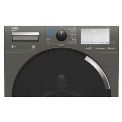 Beko เครื่องซักอบผ้าฝาหน้า ขนาดซัก 9 กก. อบ 5 กก. รุ่น HTV9746XMG
