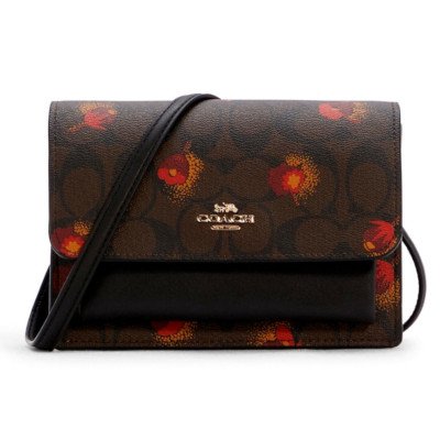 Coach C6040 Foldover Belt Bag In Signature Canvas With Pop Floral Print กระเป๋าสะพายข้าง