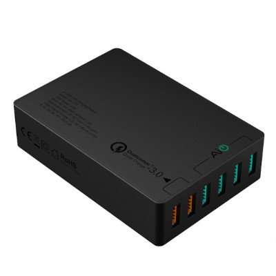 Aukey Adaptor 6 Port USB Charging Station With Qualcomm QuickCharge 3.0(QC 3.0+QC 2.0) หัวปลั๊กชาร์จเร็ว รุ่น PA-T11​