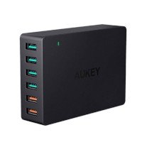 ราคา Aukey Adaptor 6 Port USB Charging Station With Qualcomm QuickCharge 3.0(QC 3.0+QC 2.0) หัวปลั๊กชาร์จเร็ว รุ่น PA-T11​