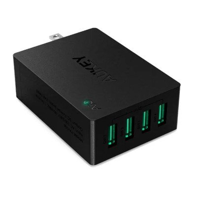 Aukey หัวปลั๊กชาร์จเร็ว AiPower Adaptive Fast Charge ขนาด 2 ช่อง จ่ายไฟสูงสุด 40W รุ่น PA-U36