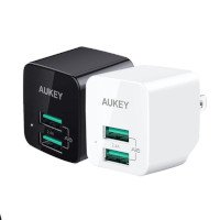 ราคา Aukey หัวปลั๊กชาร์จเร็ว Ultra Compact AiPower Adaptive Fast Charge ขนาด 2 ช่อง รุ่น PA-U32
