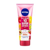 ราคา Nivea Extra Bright 10 Super Vitamins & Skin Foods Serum SPF15 320ml (นีเวีย เอ็กซ์ตร้า ไบรท์ 10 ซุปเปอร์ วิตามิน แอนด์ สกิน ฟู้ด เซรั่ม เอสพีเอฟ 15 320 มล. )