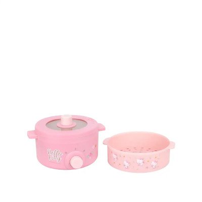 Kashiwa x Hello Kitty หม้อสุกี้อเนกประสงค์พร้อมซึ้งนึ่ง ลายฮัลโหลคิตตี้ 1.5 ลิตร รุ่น KW-109