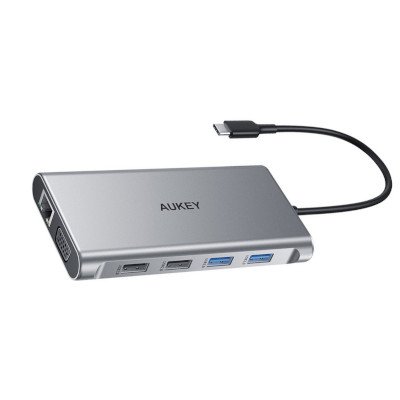 Aukey 10 in 1 USB C Hub with 4K HDMI & VGA รุ่น CB-C89