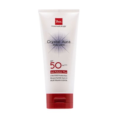 BSC Crystal Aura Body Lotion SPF50 PA++++ 200g (บีเอสซี คริสตัล ออร่า บอดี้ โลชั่น เอสพีเอฟ50 พีเอ++++ 200 กรัม)